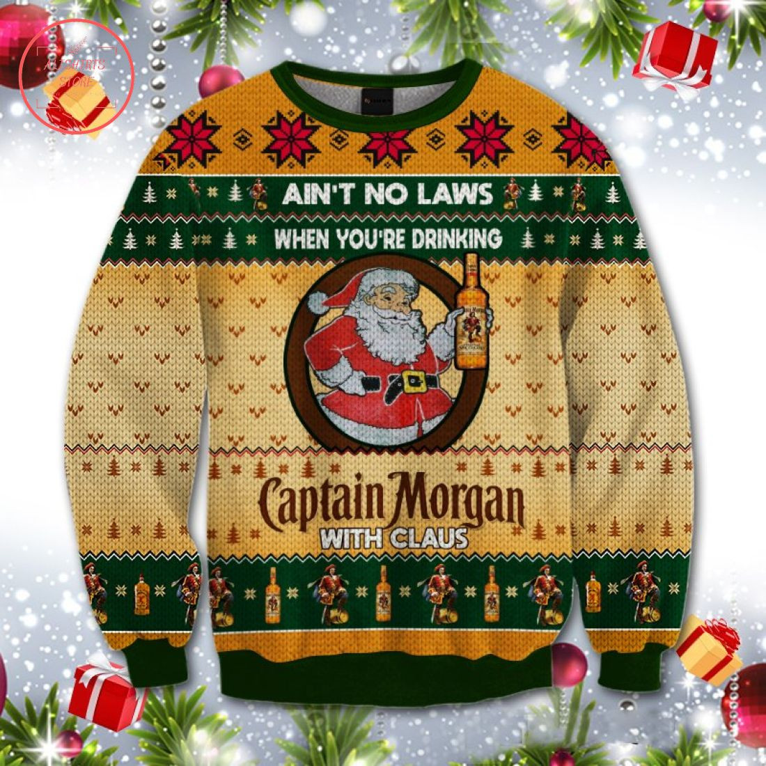 When You Drink Captain Morgan Ugly Christmas Sweater T-Shirt