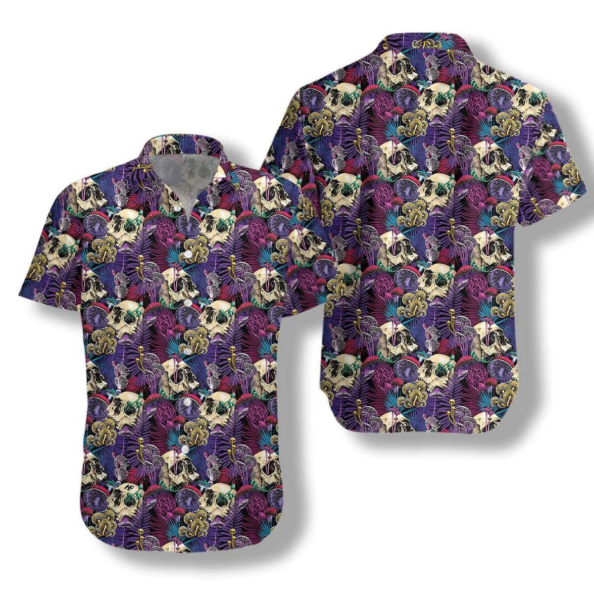 Mushrooms And Skulls Hawaii Shirt Unisex Adult Ha4355