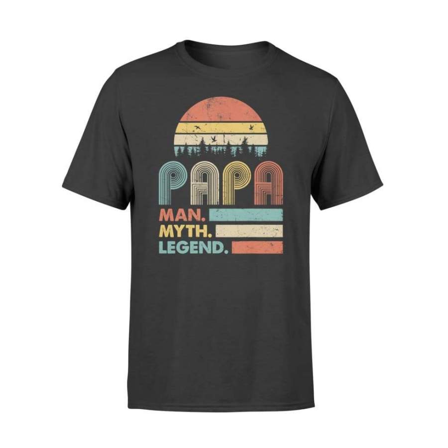 Papa Man Myth Legend Vintage For Mens – Standard T-shirt