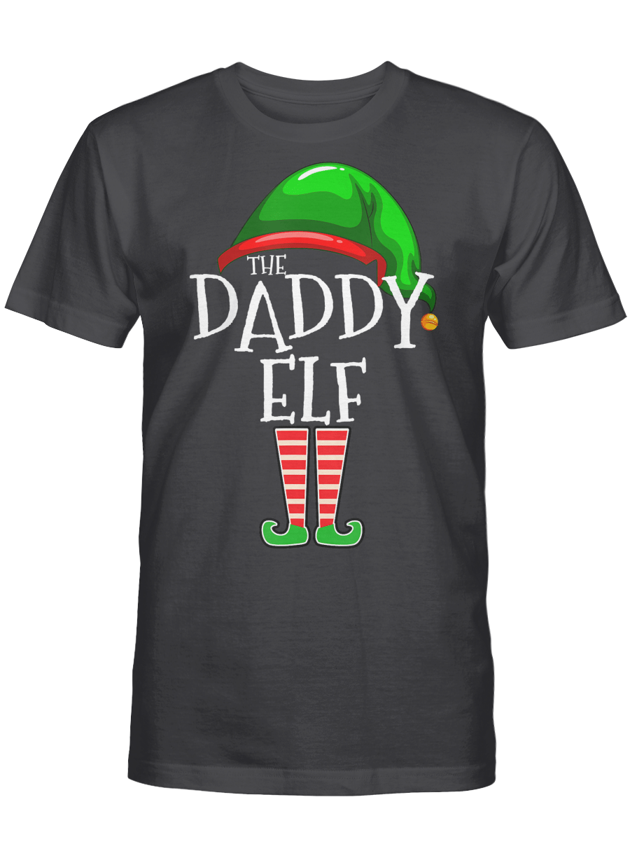 AmazeStyleZ Santa’s Reindeer, Ugly Christmas Sweater, Christmas Gift Ideas, Daddy Elf Family Matching Group Christmas Gift Dad Men Funny T-Shirt