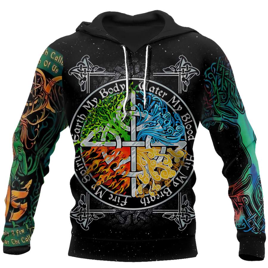 Alchemy Four Elements 3D All Over Printed Shirts Hoodie JJ130103