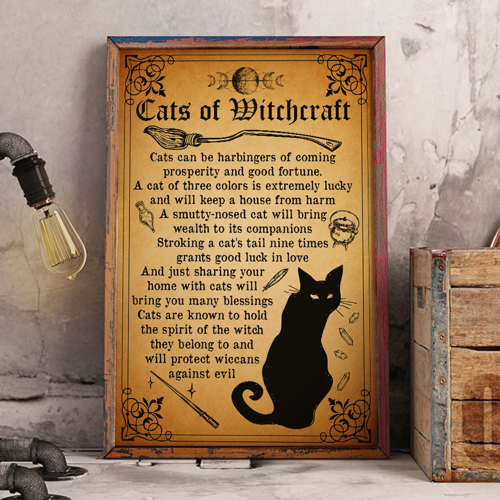 Cats Of Witchcraft Poster Canvas Art  Poster print  Wall Art