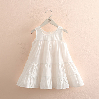 2022 Summer 2 3 4 5 6 8 10 Years Children’s Clothing Princess Tankdress Sleeveless Vest Cotton Yayered Dress For Baby Kids Girls alx