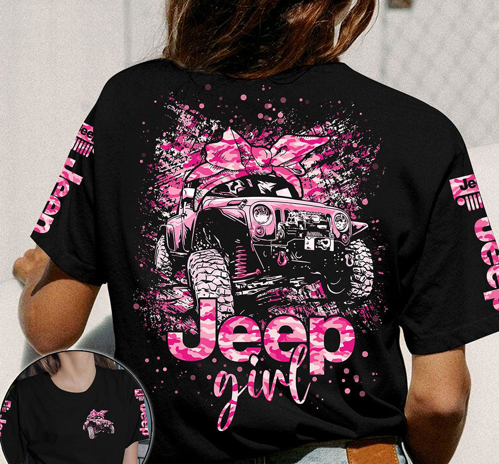 Pink Camo Jp Girl Unisex T-Shirt 3D