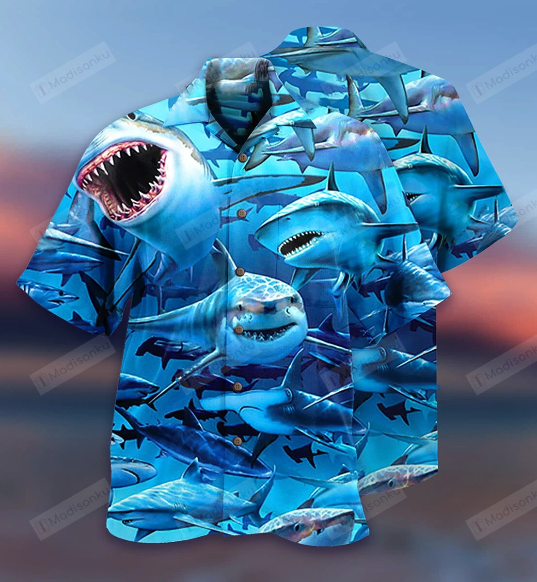 Sharks Awesome Love It Hawaiian Shirt