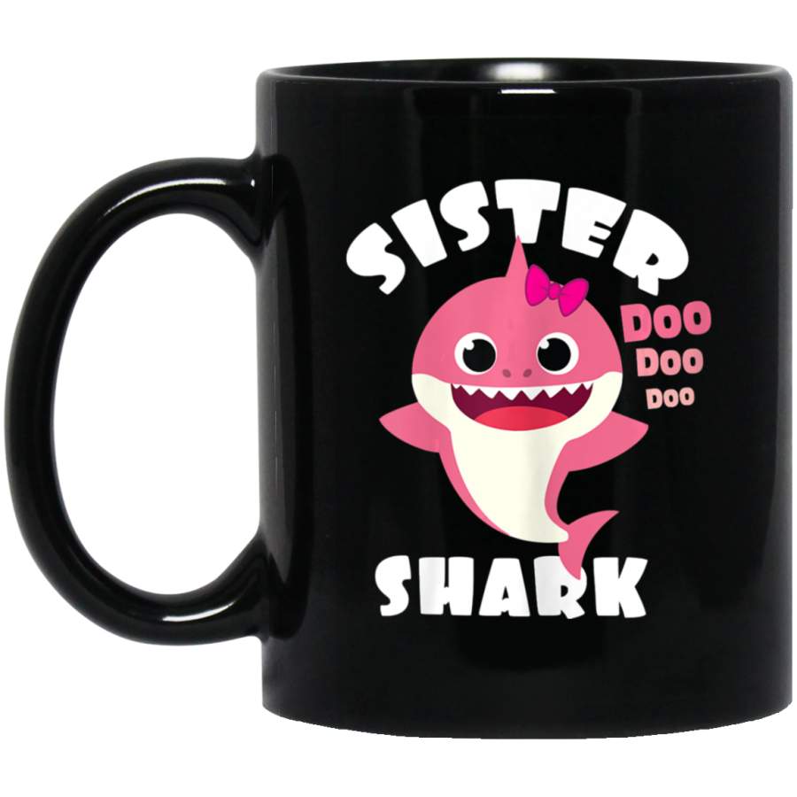 Sister Shark Gift Cute Shark Baby Design Family Set Doo Doo Coffee Mug