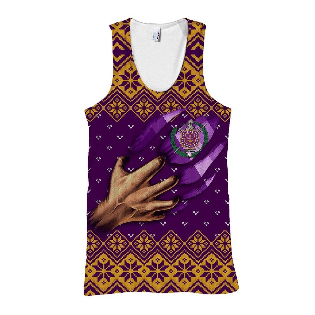 Fraternity Tank Top – Lux Omega Psi Phi In My Heart Christmas Tank Top