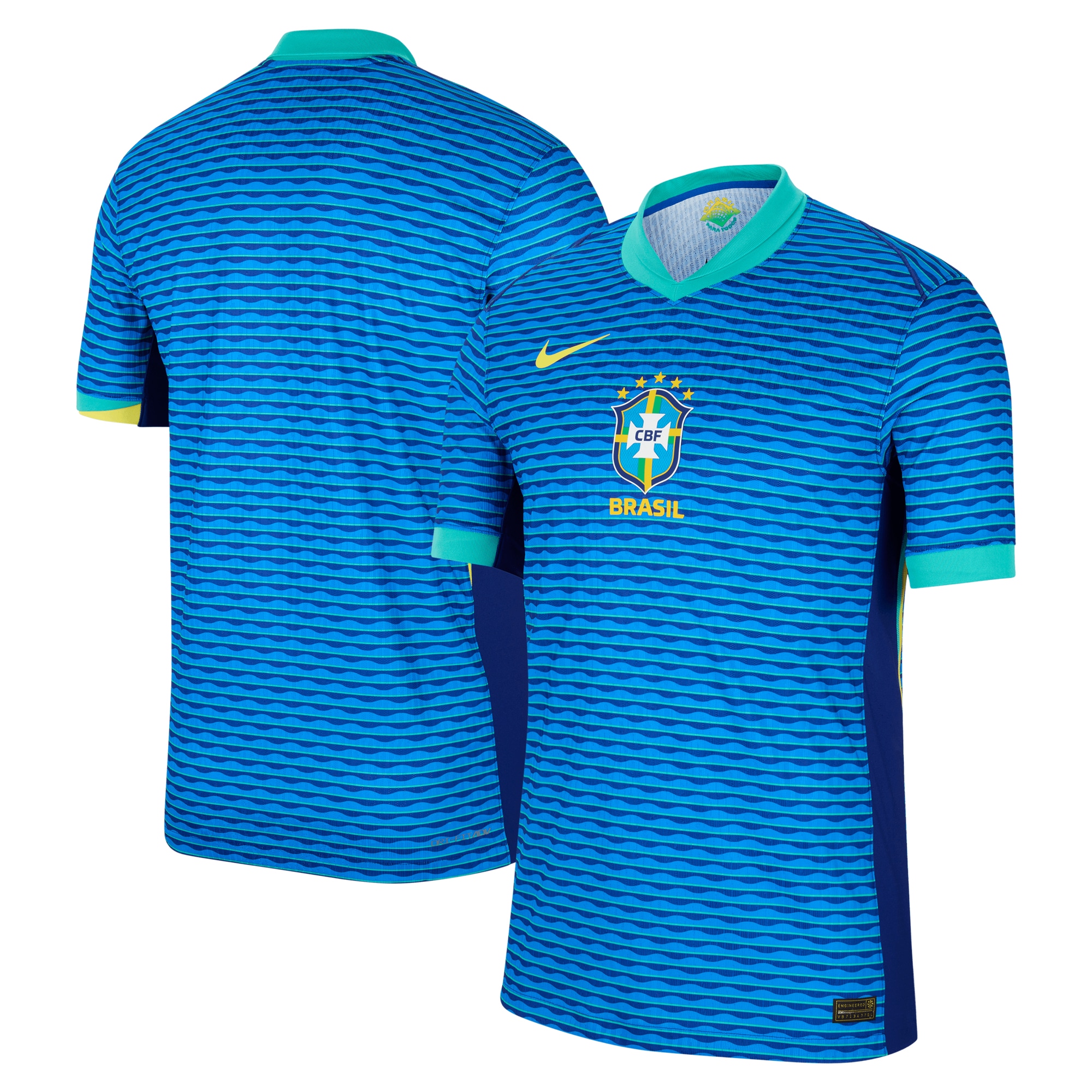 Brazil National Team 2024 Away Match Authentic Jersey  Blue