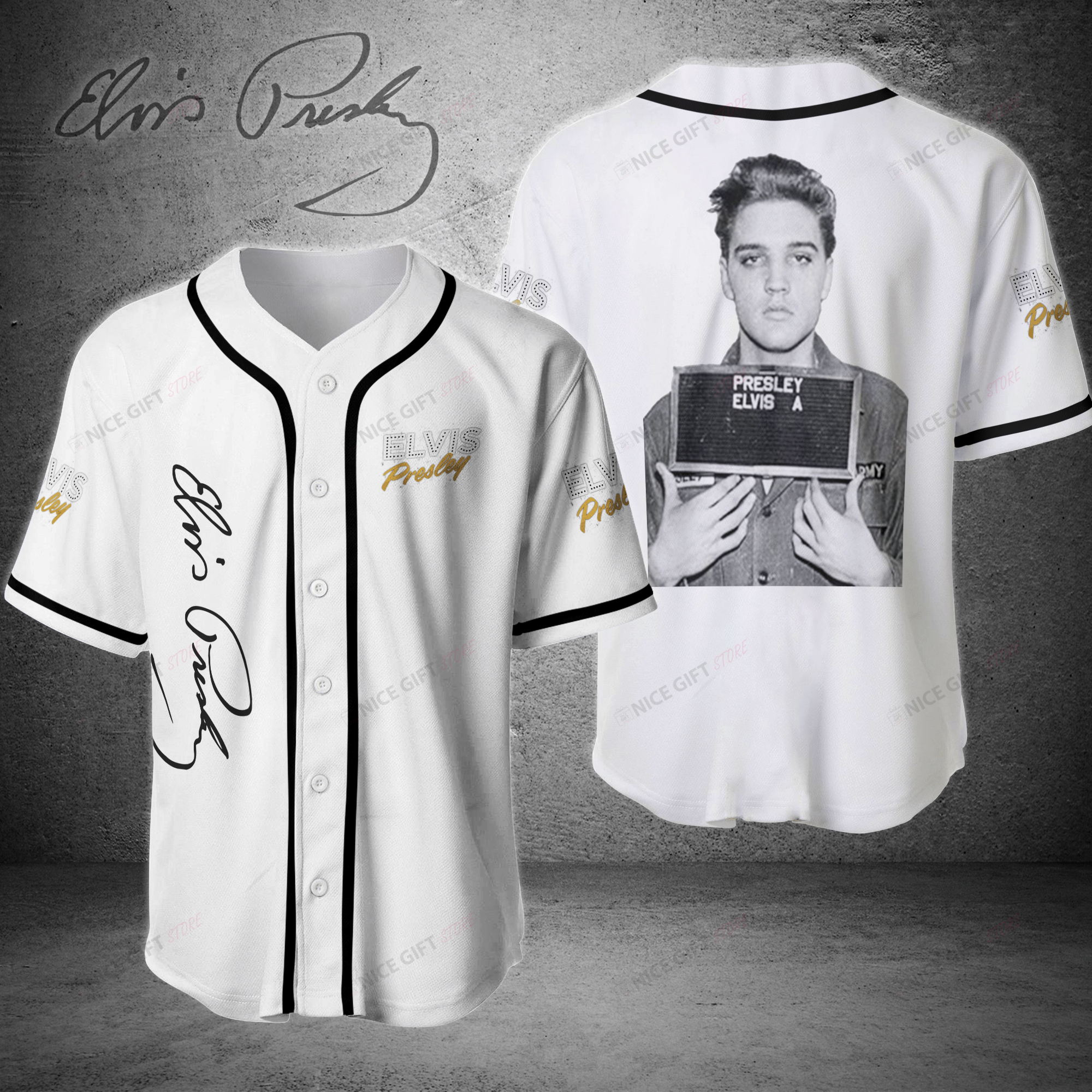 Elvis Presley Baseball Jersey Bbj-N6E8