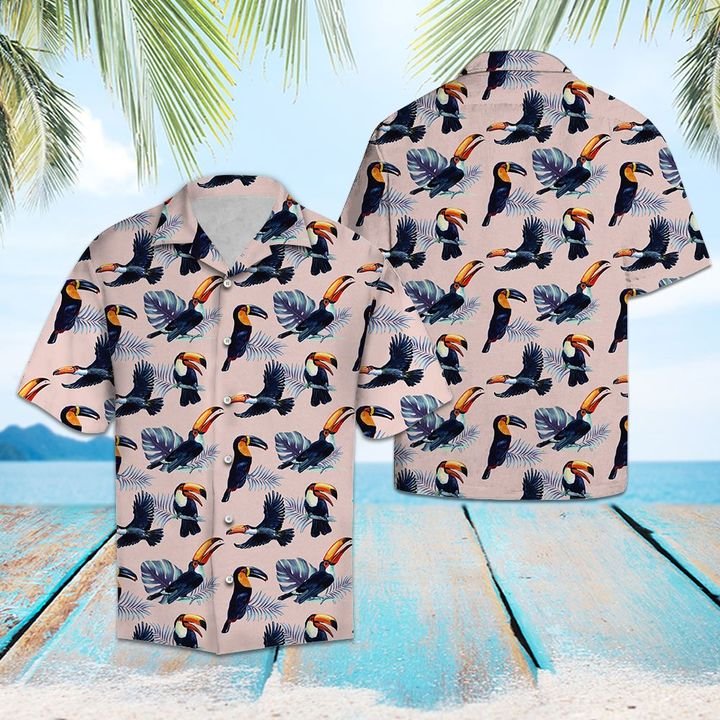 Awesome Toucan Hawaiian Shirt Summer Button Up For Men, Women, Couple