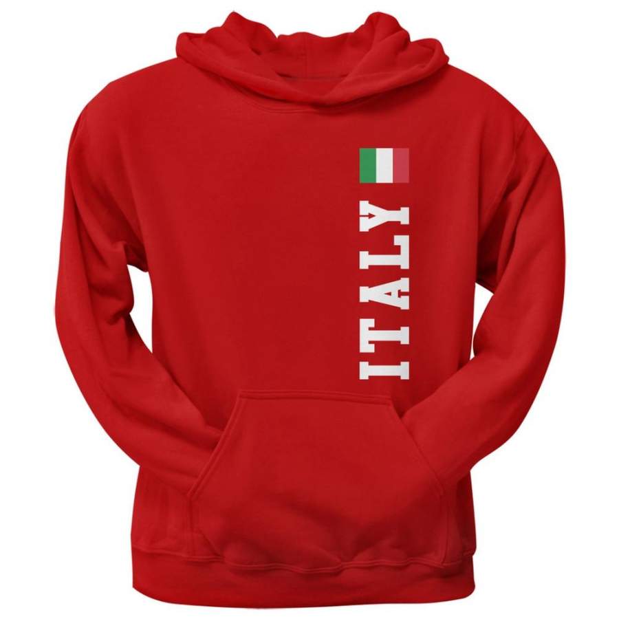 World Cup Italy Red Adult Pullover Hoodie