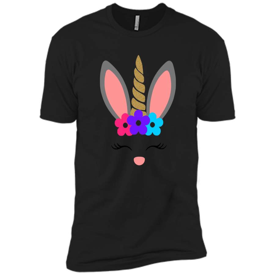 Bunnicorn Happy Easter Bunny Unicorn T Shirt Next Level Premium Short Sleeve Tee