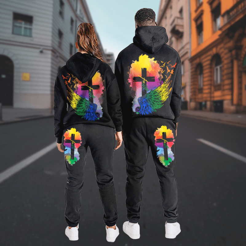 Jesus Faith And Wing Couple Hoodie or Joggers #H