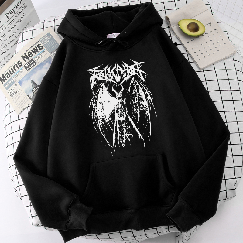 Harajuku Women Hoodie Top High Street Hip-Hop Anime Y2K Clothes Sweatshirt Casual Autumn Gothic Devil Letter Hooded Sweatshirt Alx Artthread Style