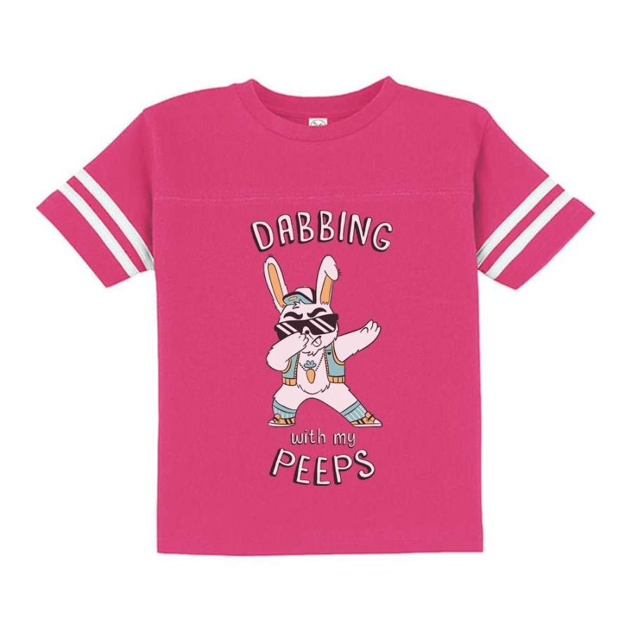 Dabbing With My Peeps Easter Bunny Toddler Jersey T-Shirt