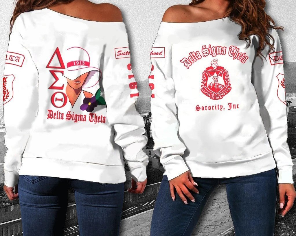 Sorority Sweatshirt – Woman Flower Delta Sigma Theta Women Off Shoulder