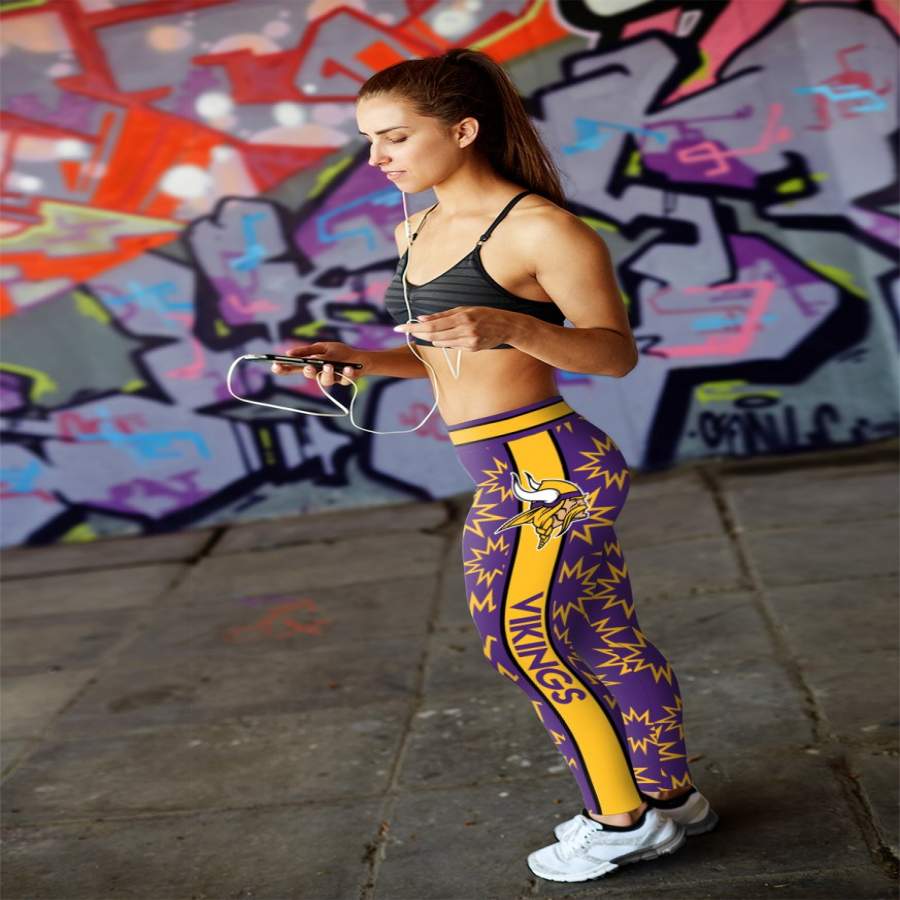 Dizzy Motion Zig Zag Minnesota Vikings Leggings