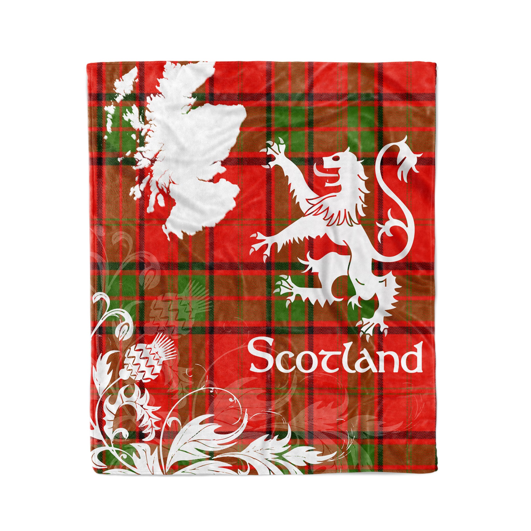 Tartan Plaid Fleece Blanket Tartan Blanket Thistle And Lion Scottish Clan Maxton Plaid Blanket