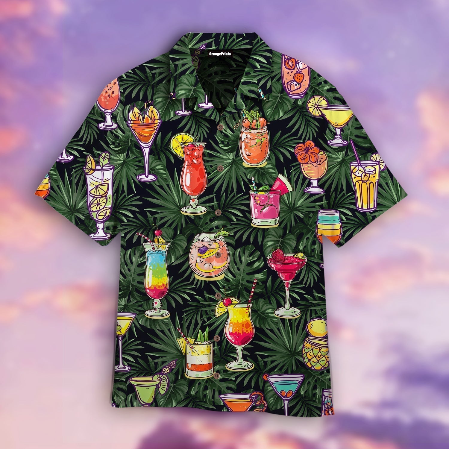 Cocktail Colorful Tropical Hawaii Shirt For Men And Women Ha85687