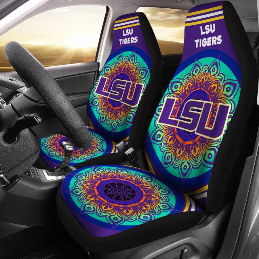 Unique Magical And Vibrant LSU Tigers Car Seat Covers