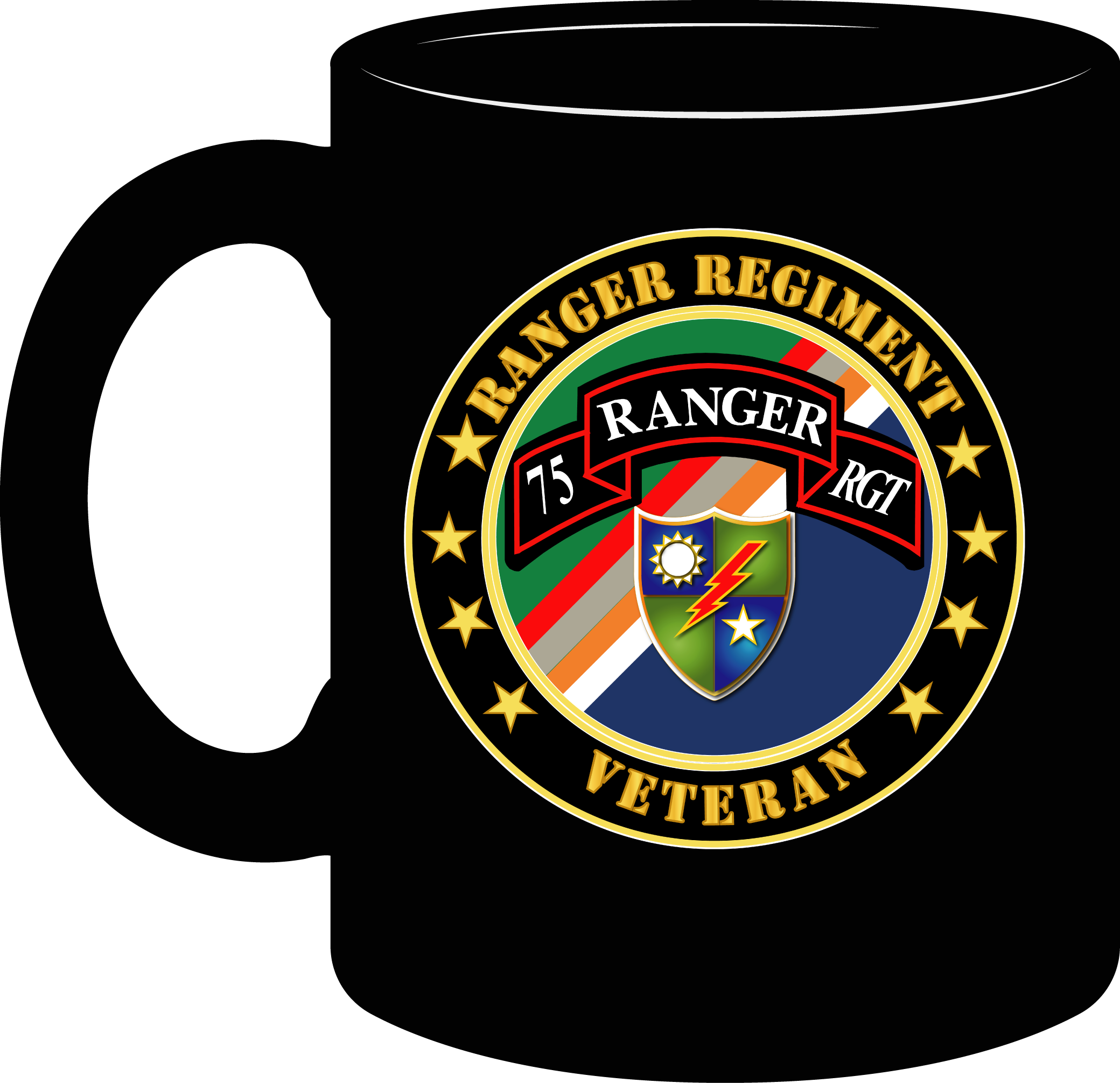 Army – Ranger Regiment Veteran – Scroll – Distinctive Insignia Unit – Mug