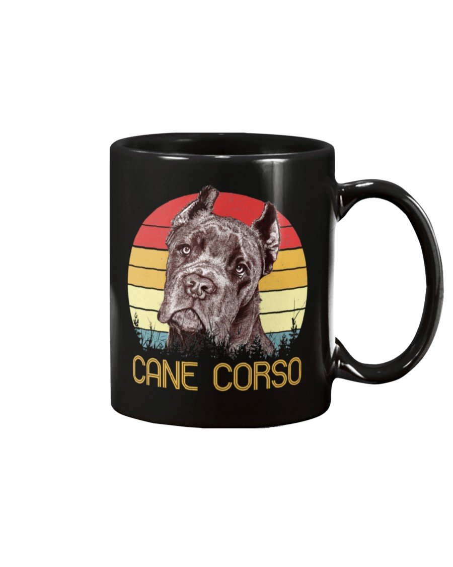 Cane Corso Vintage Design Lover Black Mugs