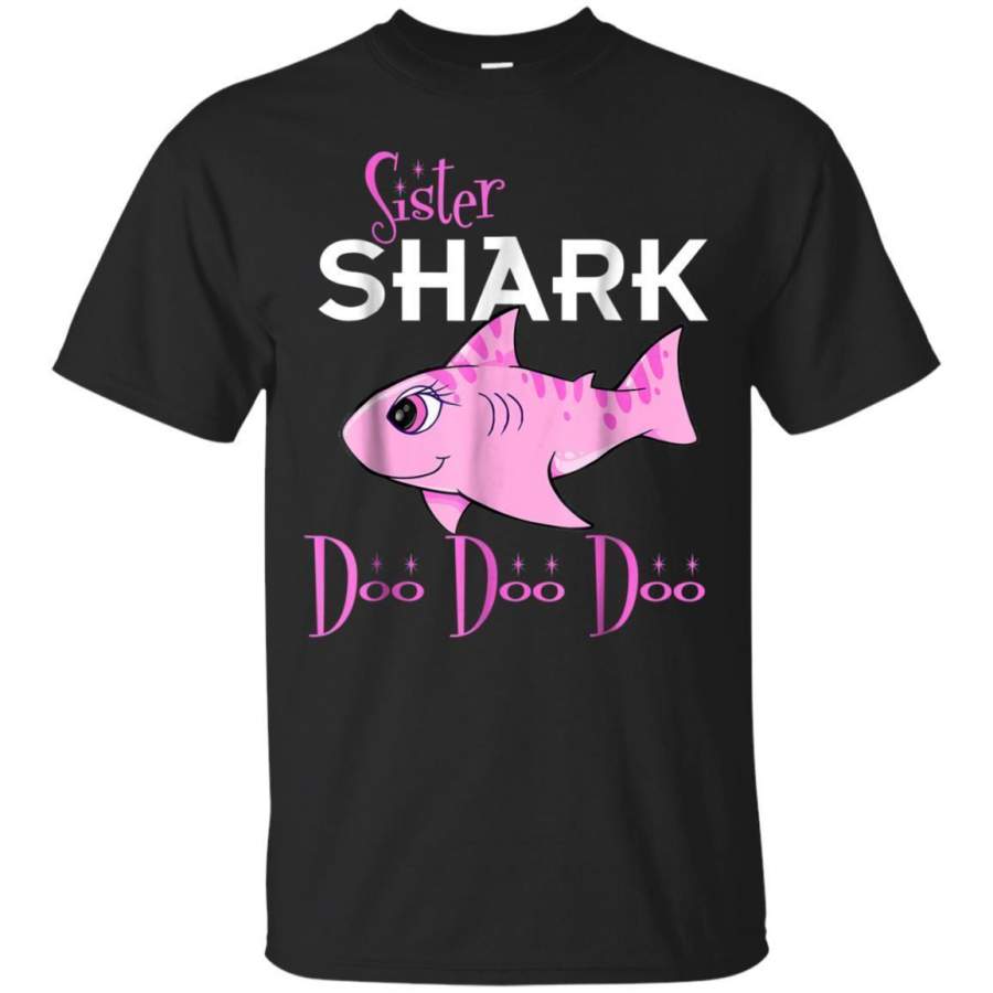 AGR Sister Shark Doo Doo Doo Pink Shark Girls Women Tees Jaq T-shirt