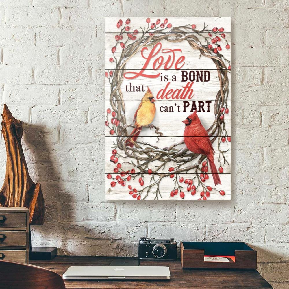 Canvas Prints Love Is A Bond That Death Can’T Part Family Cardinal Canvas Wall Art Home Decor