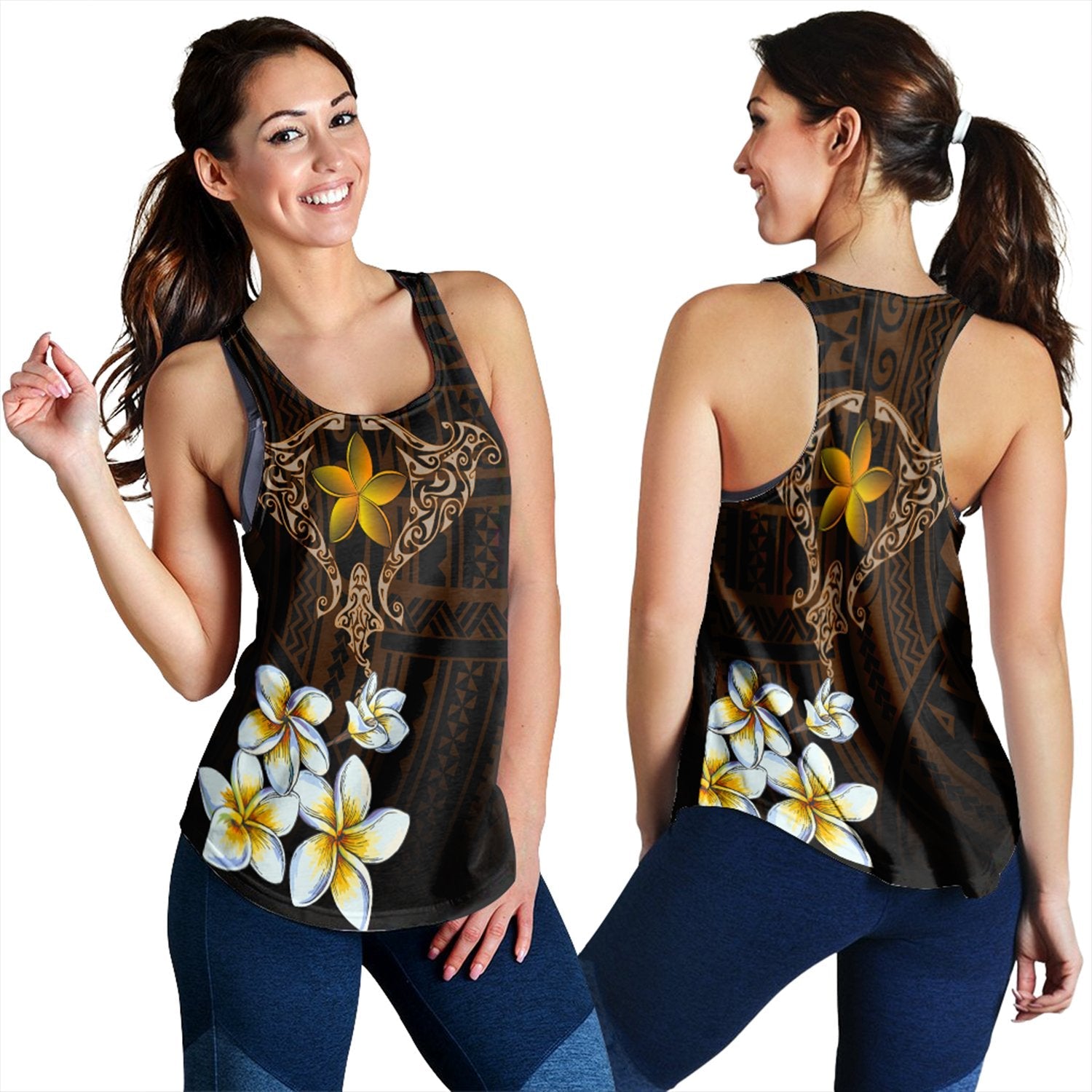 Hawaii Plumeria Ray Racerback Tank Rise Style Ah Ha12241