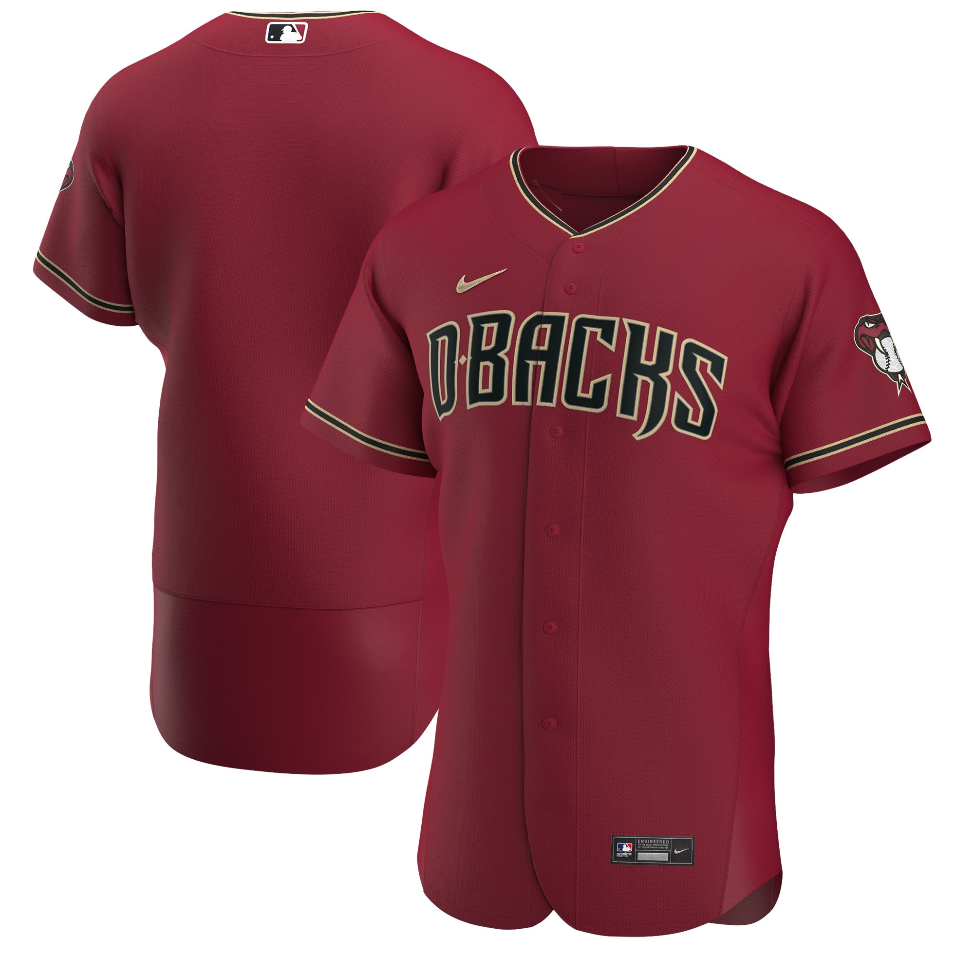 Arizona Diamondbacks Alternate Authentic Team Jersey Crimson MLB