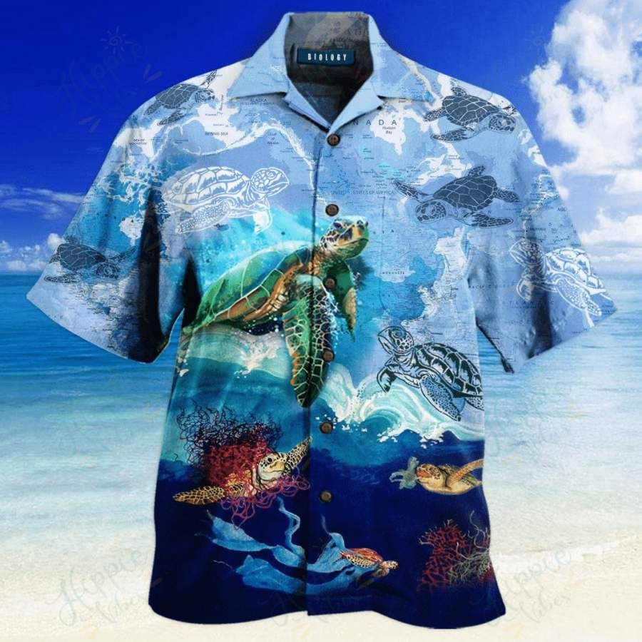 Amazing Sea Turtle Hawaii Aloha Shirts Ha28322