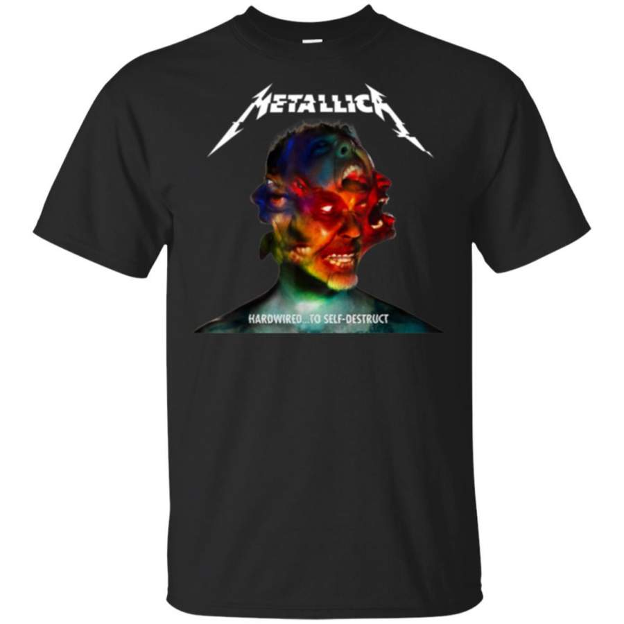 We All Love Metallica-Skull Blackened Fire T-Shirt Fun