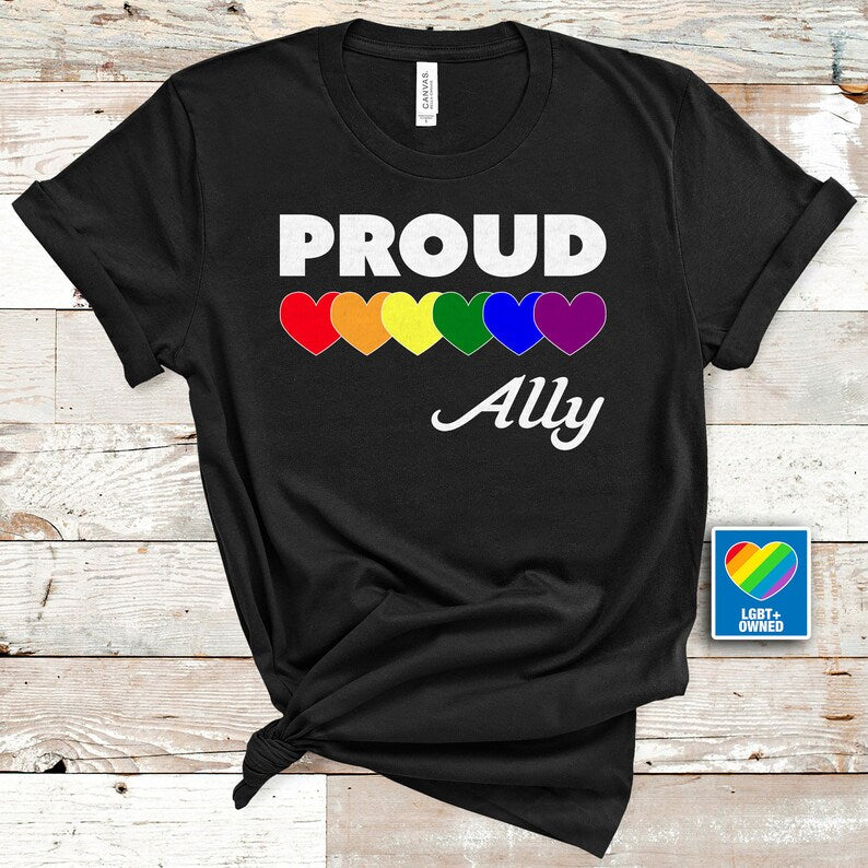 Proud Ally Shirt, Pride Shirt Gay Pride Lgbtq Shirt, Lgbt Clothing Pride Shirt, Lgbt Shirt