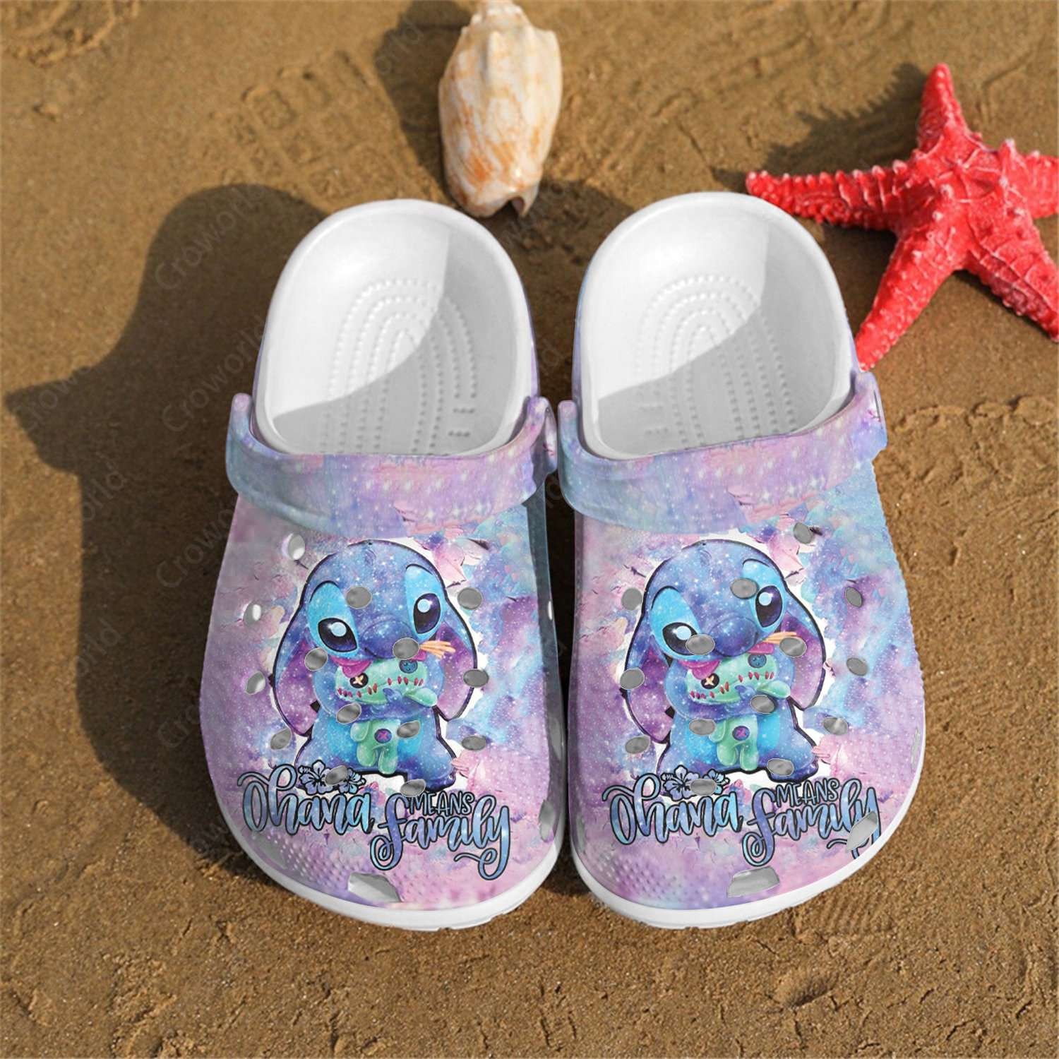 Unique Lilo & Stitch Gift For Fan Classic Water Rubber Crocs Crocband Clogs, Comfy Footwear