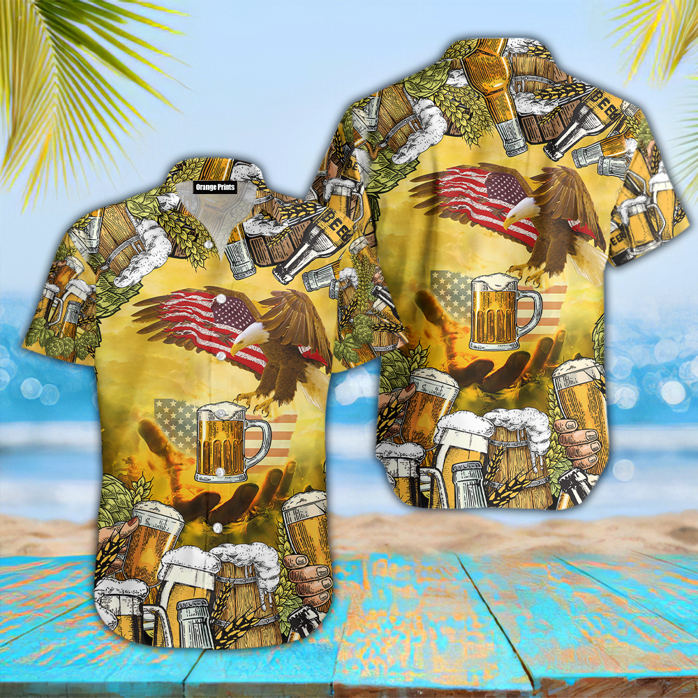 Eagles And Beer Hawaii Shirt For Men Women Ha47059