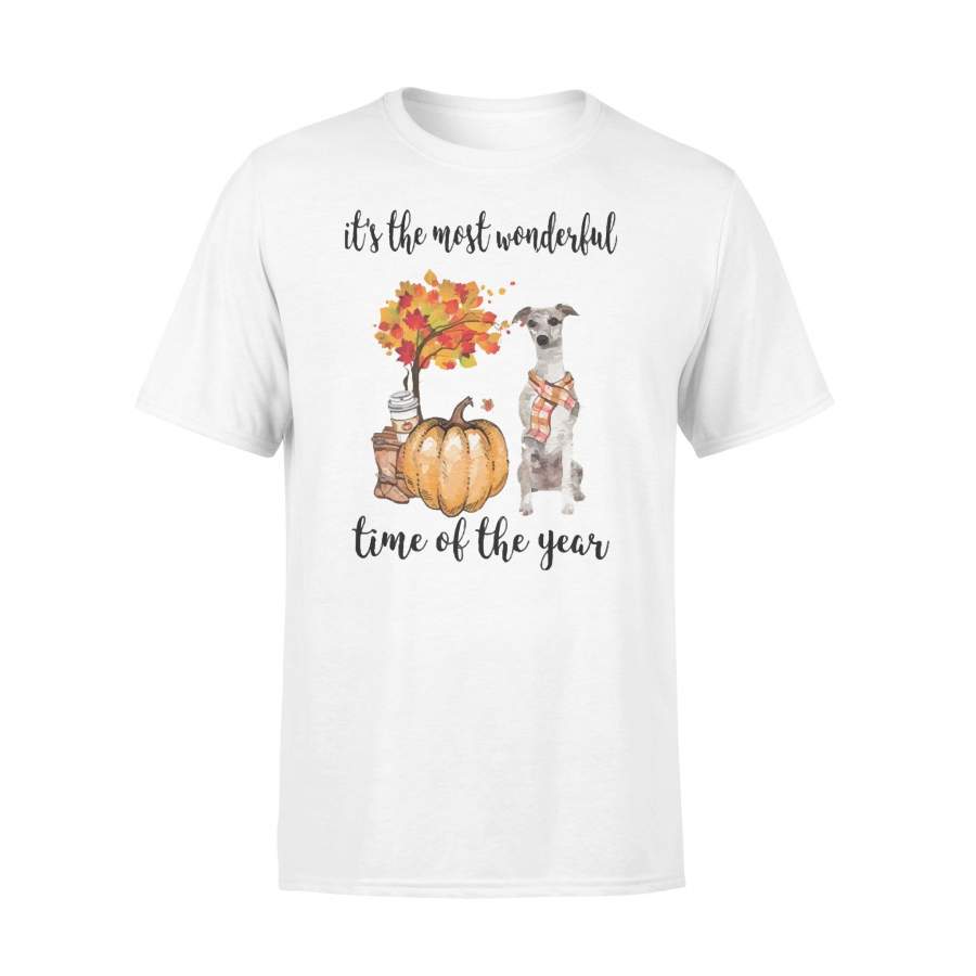 Fall Pumpkin It’s The Most Wonderful Time Of The Year Whippet T-Shirt