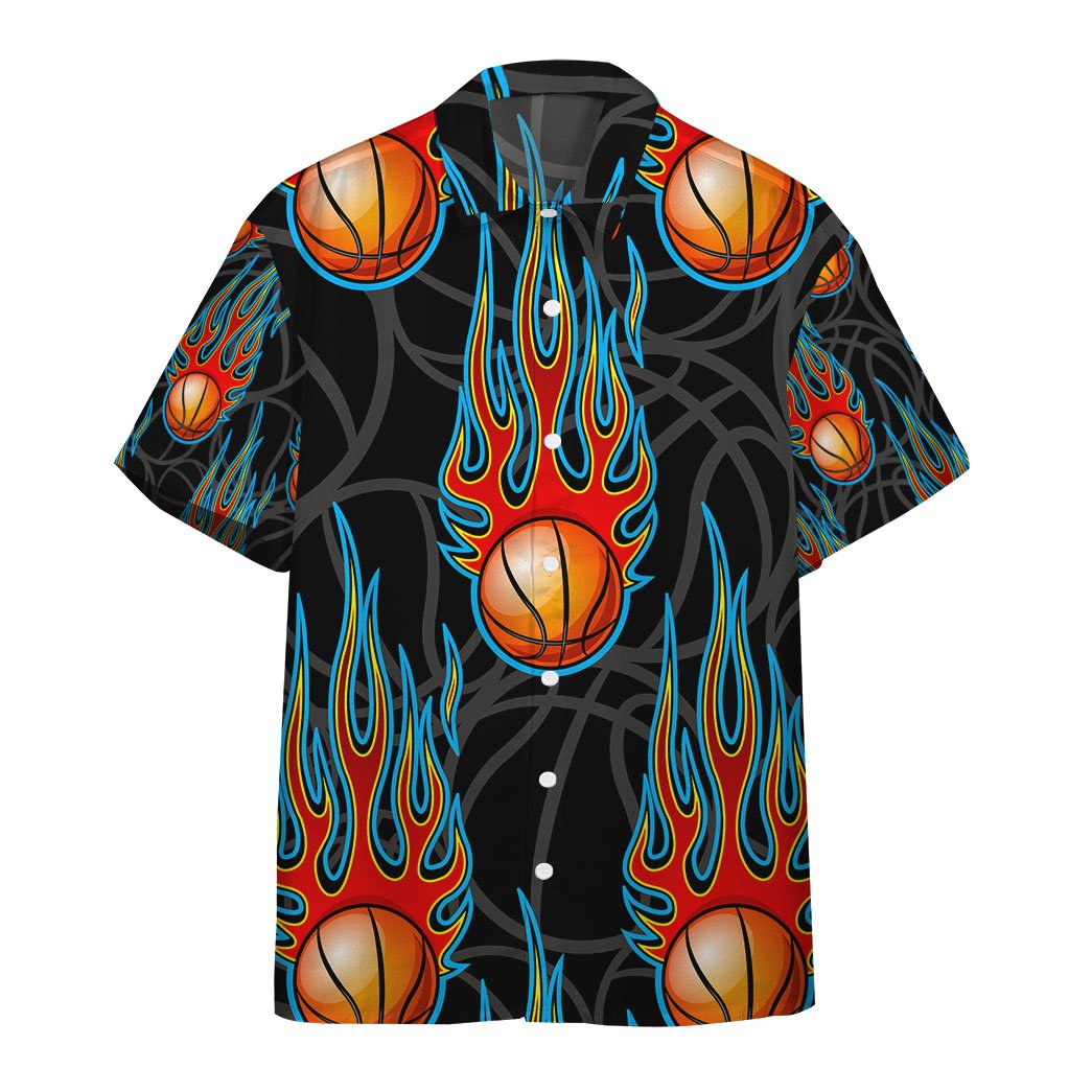 Gearhumans Hot Rod Basketball Ball Custom Hawaiian Shirt Ha39913