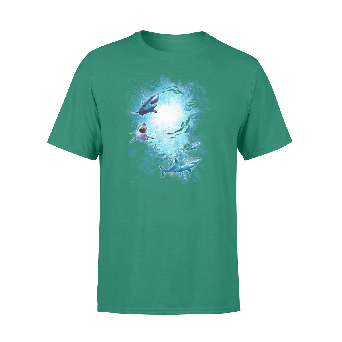 Shark In The Deep Ocean – Premium T-Shirt, Gift For Shark Lover T-Shirt Hoodie All Color Size S-5Xl