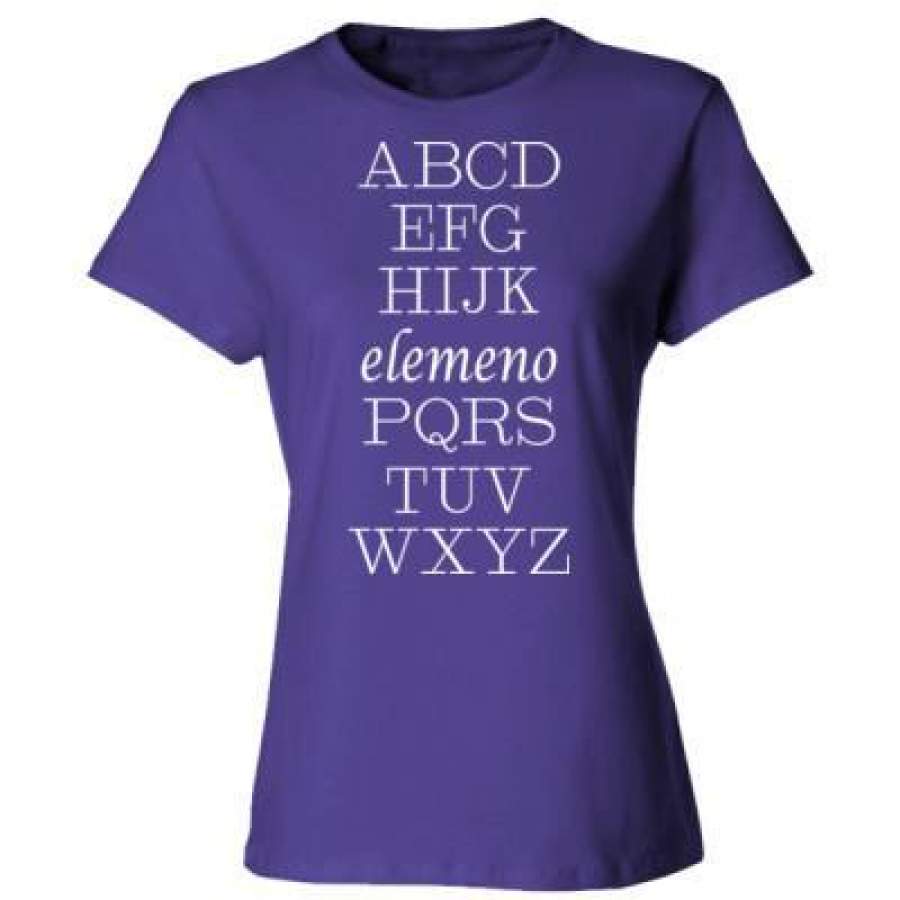 AGR Abcd Elemeno Alphabet – Ladies’ Cotton T-Shirt