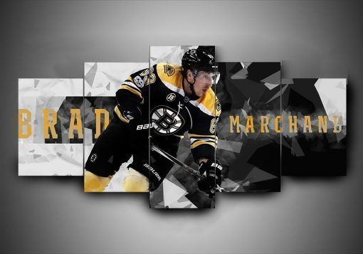 Boston Bruins Brad Marchand  Sport 5 Panel Canvas Art Wall Decor