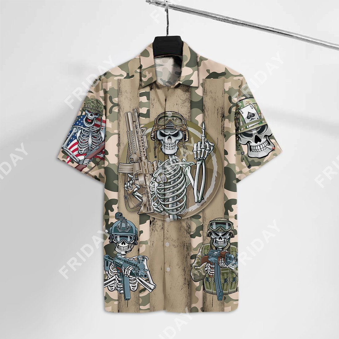 Veteran Hawaii Shirt Skull Soldier Aloha Ha84255