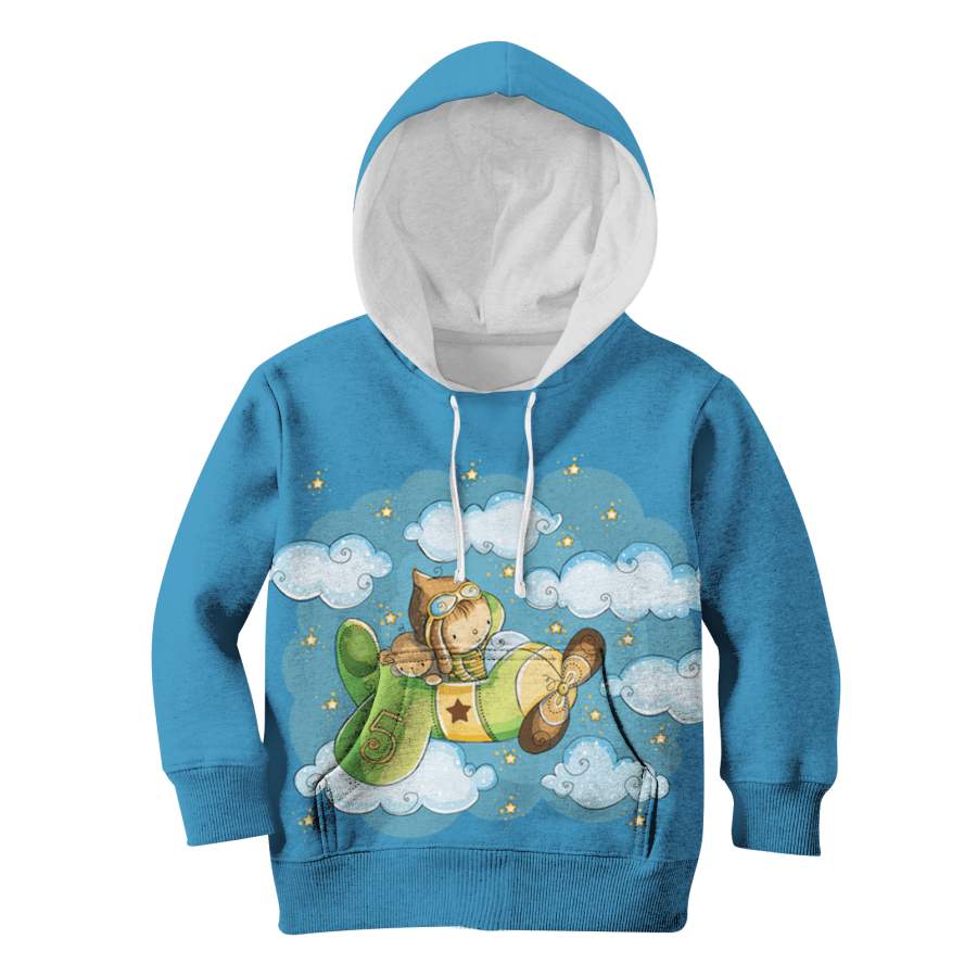 Child Pilot Flying In The Sky Custom Hoodies T-shirt Apparel