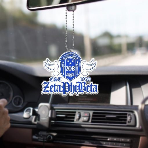 Zeta Phi Beta 1920 Emblem And Dove Symbol Car Hanging Ornament