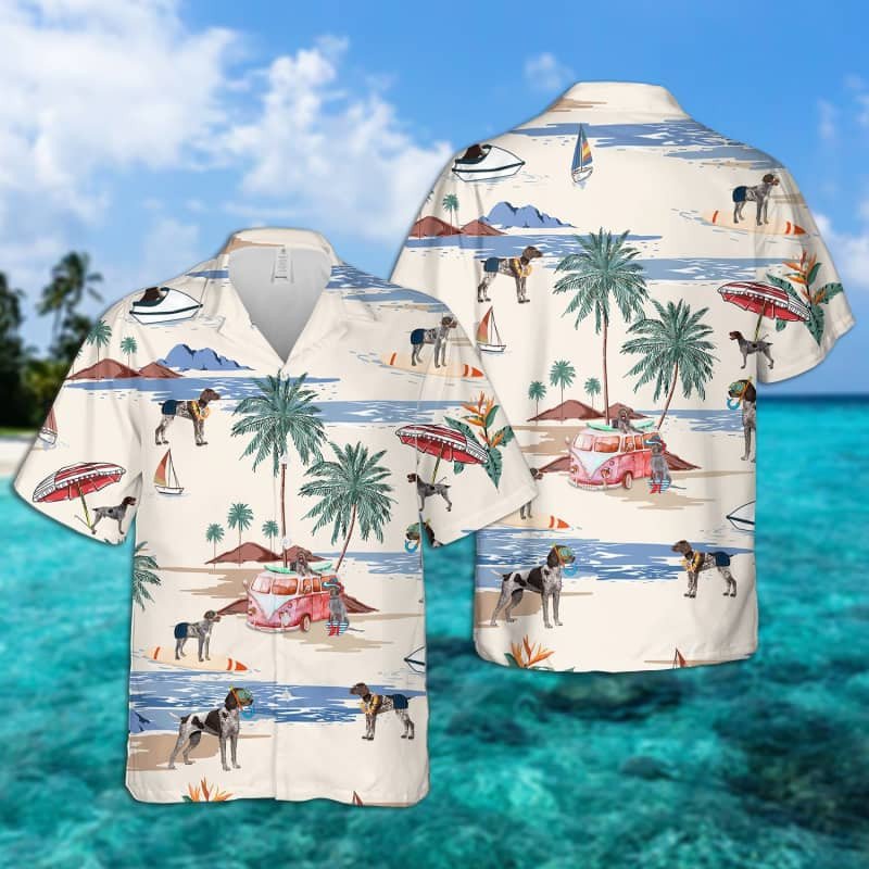 Felacia German Wirehaired Pointer Summer Beach Hawaii Shirt Ha77000