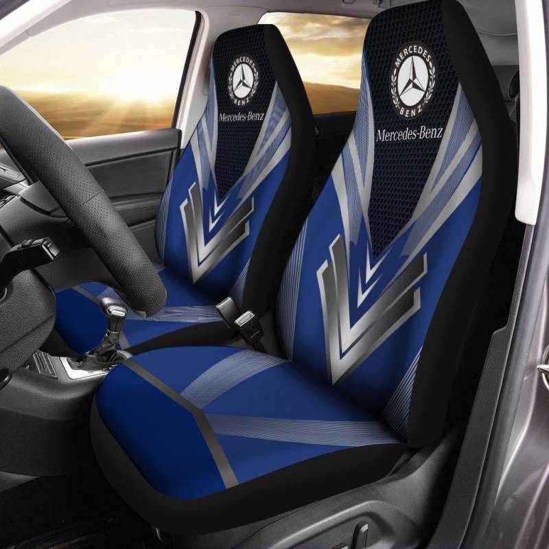 Mercedes LPH Car Seat Cover (Set of 2) Ver 2 (blue)