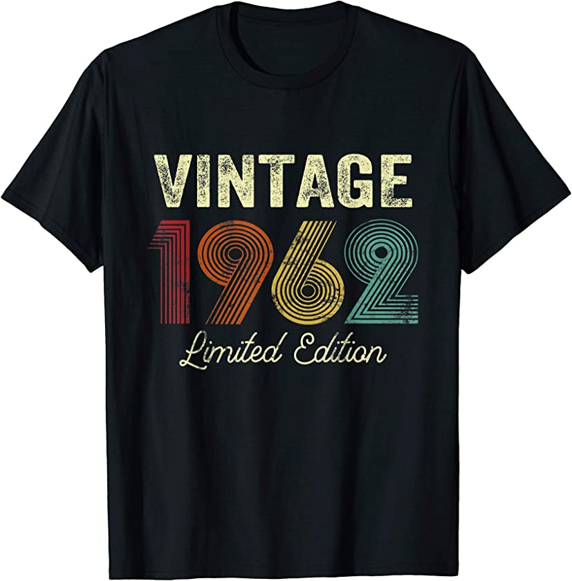 59 Years Old Gift Vintage 1962 Limited Edition 59th Birthday T-Shirt