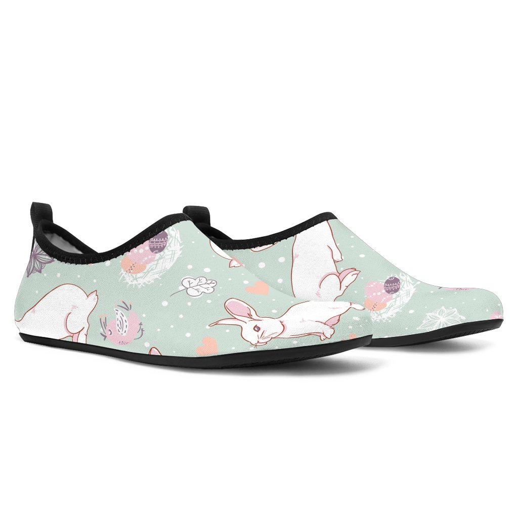 Rabbit Pattern Print Design Rb011 Aqua Water Shoes