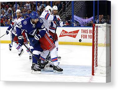 New York Rangers V Tampa Bay Lightning Mike Carlson Canvas Print