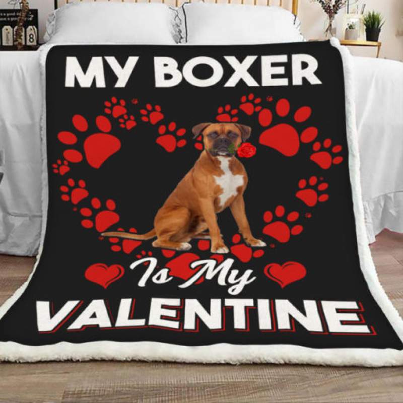 Boxer Dog Sherpa Blanket JR1303 67O31