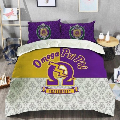 Black Greek – Omega Psi Phi Fraternity 3D Bedding Set